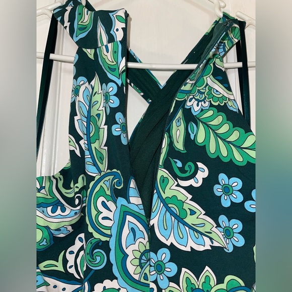 LOFT Green Paisley Halter Dress - Picture 8 of 10
